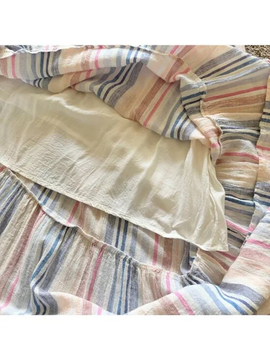 Anthropologie Splendid Maxi Dress Stripe Adjustable Spaghetti Straps size Medium - Picture 11 of 12